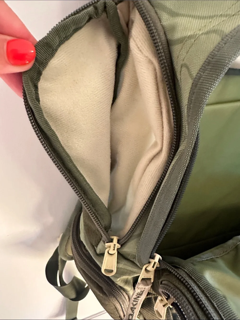 Dakine Olive Green Mt. Baker Daypack with Strap System